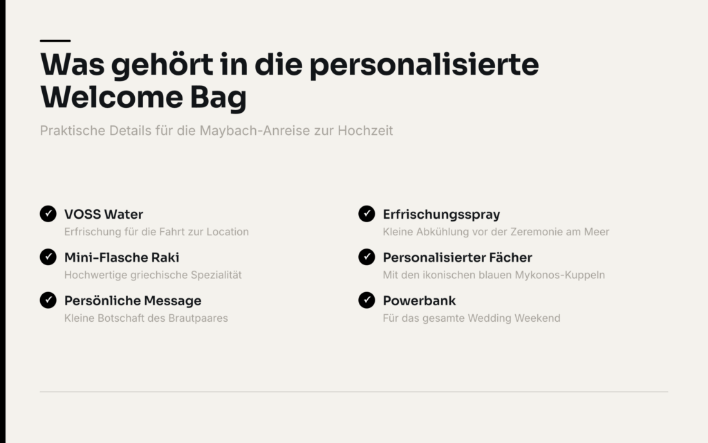 graphics were included in the personalized welcome bag