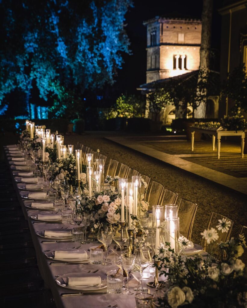 Villa Aurelia Rom Hochzeit: Planung, Ablauf und was diese Location besonders macht 9 Hochzeit im freien im dunklen
